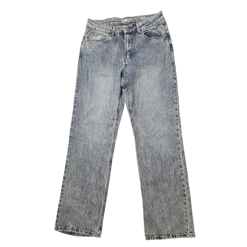 Rewash Acid Wash High Rise Vintage Reunion Straight Jeans 11/30 NWOT